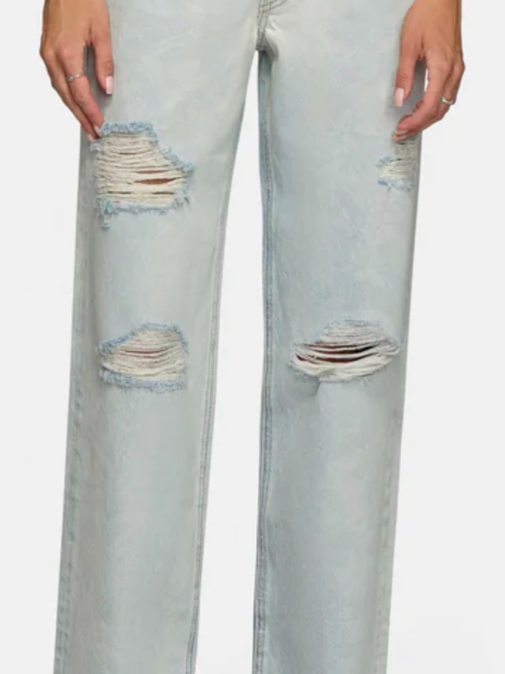 EB Denim Light Blue Distressed Boyfriend Jeans